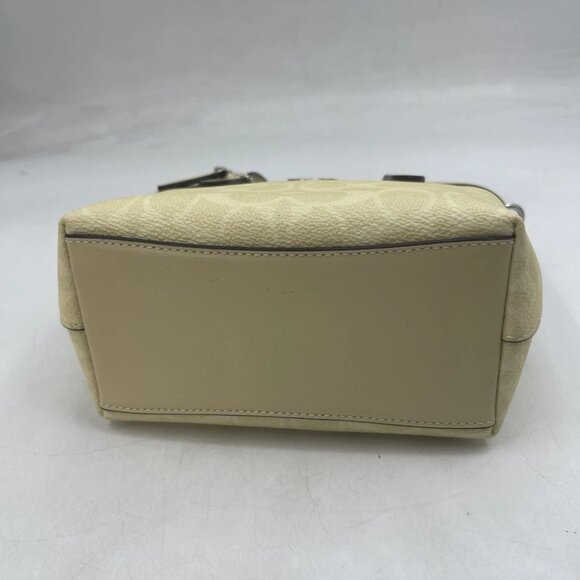 Coach Women’s City Mini Tote Bag – Silver/Hay – Signature Canvas – Style CW032 - Picture 8 of 15